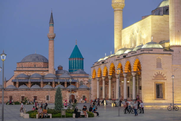 Mevlana Museum and mauso in Konya, Turkey stock photo