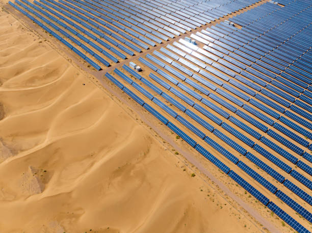 istock Solar power station in the desert 2169048257