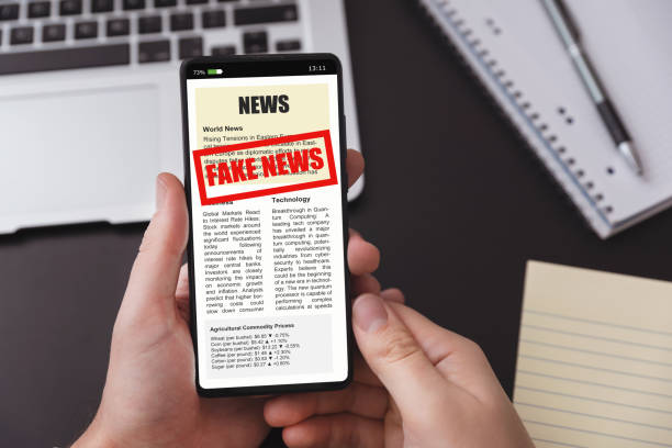 istock Fake news on internet, mobile app 2169054353