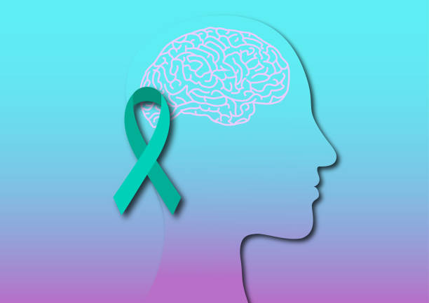 istock Green ribbon. Mental health day 2169066109