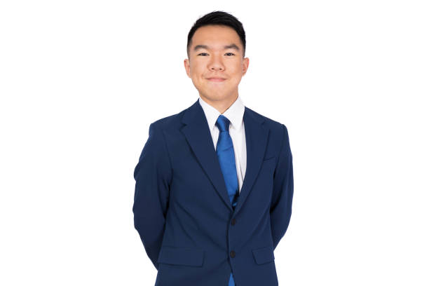 istock A young man is smiling happily in a suit and tie 2169071694