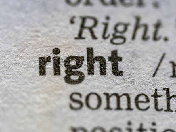 istock Word right written in the dictionary 2169090448