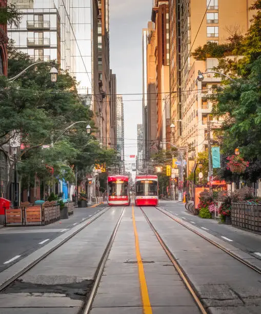 Downtown Toronto - Street Car (Public Transportation) Downtown Toronto - Street Car (Public Transportation)