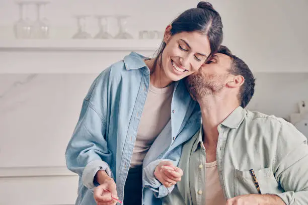 A happy couple, food preparation A happy couple, food preparation