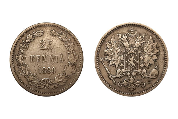 istock 25 Pennia 1890 on white background 2169094125