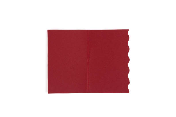 istock Red kraft paper label with white background. 2169100845