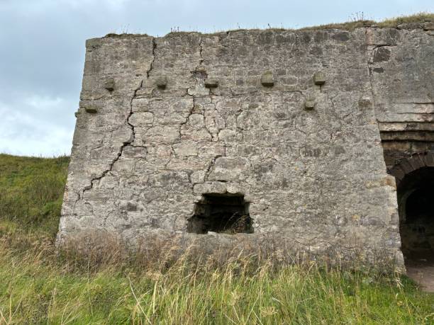 istock Scotland - August 23rd 2024: Boddin Point Lime Kilns Ruins 2169104026