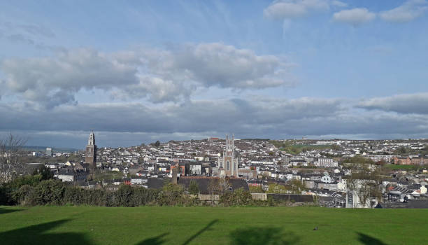 A sunny view of Cork city's Northside looking west. Such landmarks as the North Cathedral and Shandon Tower can be seen.