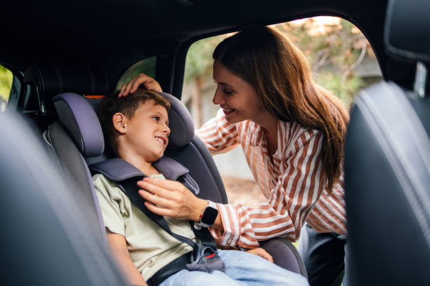 istock Happy Mother and Son Going Back to School Together 2169109506