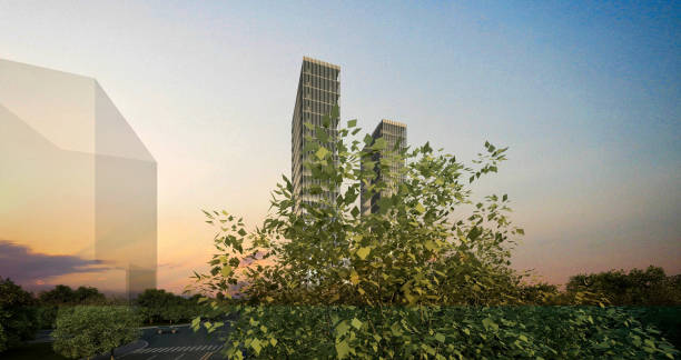 istock 3d render of modern buildings exterior view 2169110556