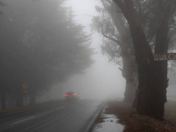 istock Driving in heavy fog 2169112605