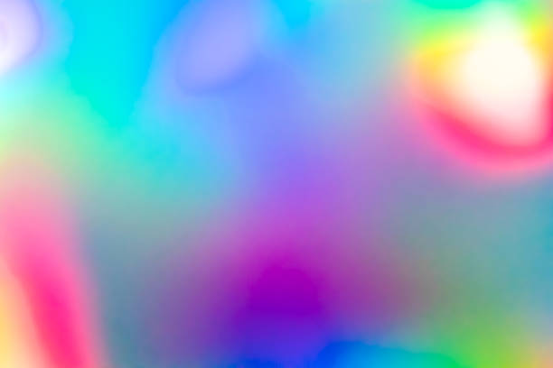 istock Abstract blur holographic rainbow foil iridescent background 2169128529