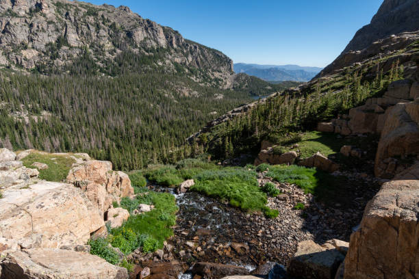 istock Mountain valley landscape with a flowing stream surrounded by greenery in the afternoon light 2169129266