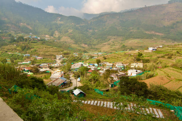 istock Farming village in the mountain valley 2169132935
