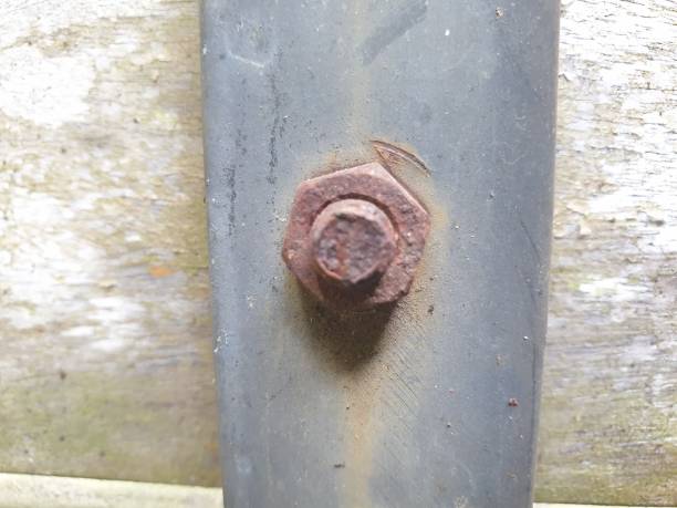 istock Bolts and nuts on the iron fence 2169139609