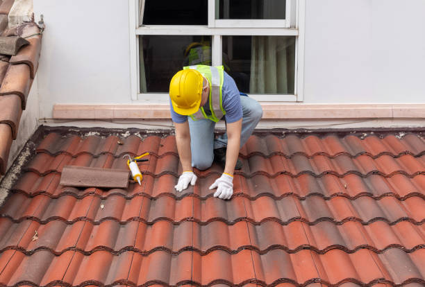 istock Construction worker is inspecting roof tile cracked. 2169150599