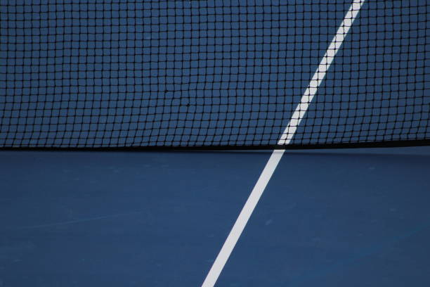Tennis court and net