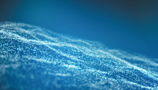 istock Illustation of blue light shine particles bokeh over blue background. 2169165692