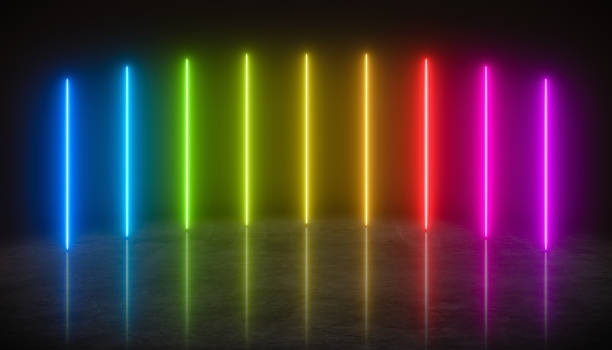 istock Illustation of bright colorful neon lines 2169166089