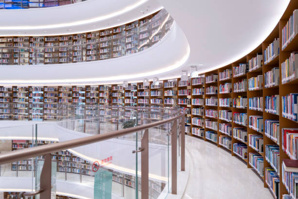 istock Neat rows of bookshelves in modern three-dimensional libraries 2169179704