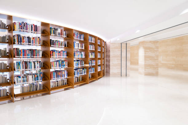 istock Neat rows of bookshelves in modern three-dimensional libraries 2169179719