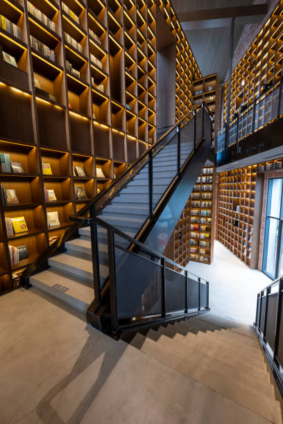 istock A modern library with rows of bookshelves indoors 2169180359