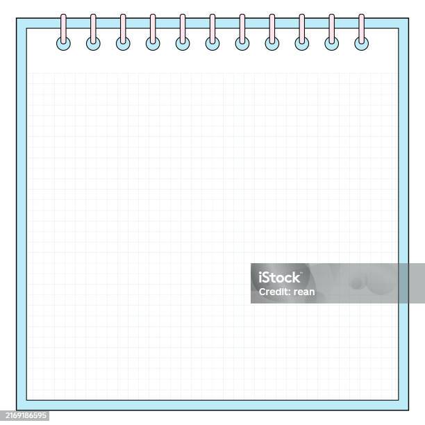Notepad Fram Blank Grid Notepad Frame Graphic Stock Illustration - Download Image ...