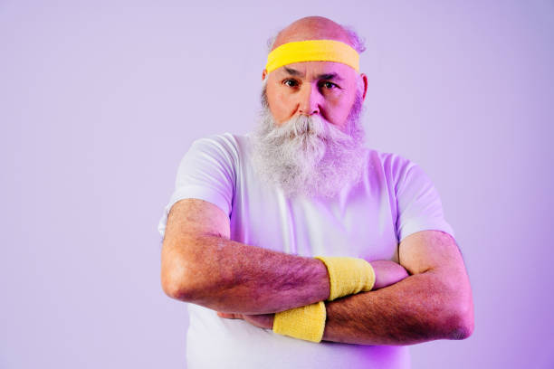 istock Senior old man with gray beard portrait in studio 2169194954