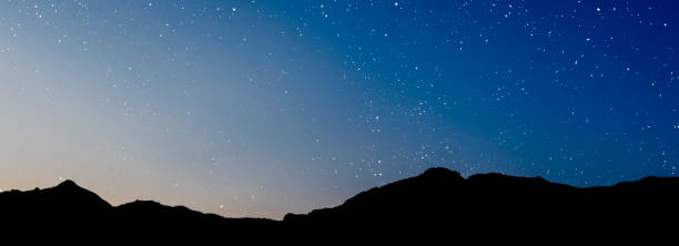 istock a Night sky panorama with stars and moon 2169198362