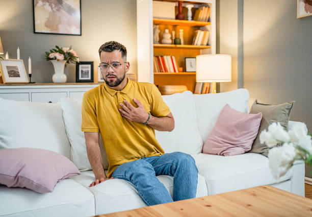 istock Young man suffering from chest pain 2169200141