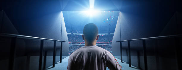 istock Soccer Player Entering Stadium Tunnel Before Match 2169201544