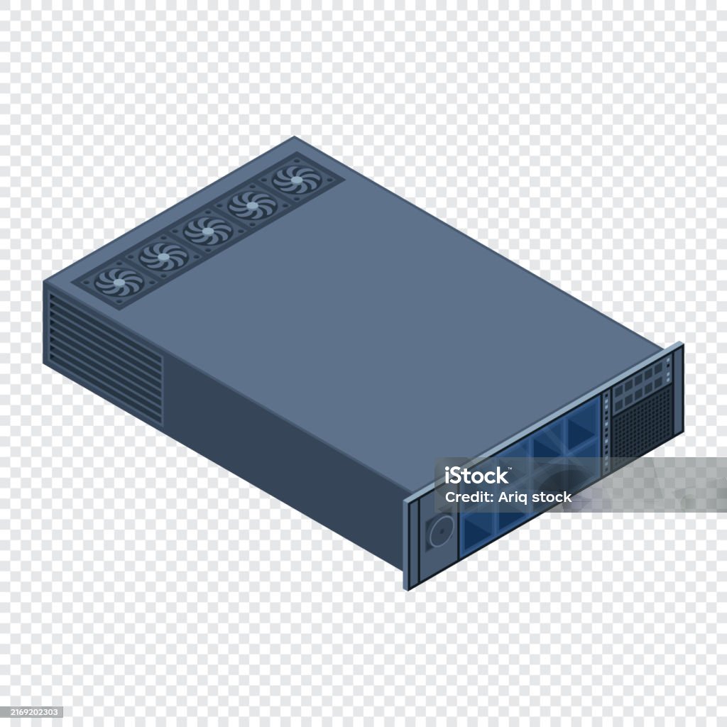 Isometric Server Server Racks Server Boxes Isolated Network Server Room ...