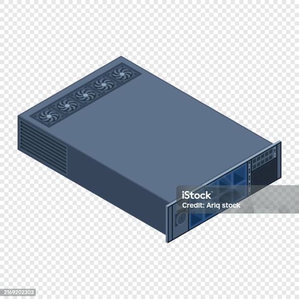 Isometric Server Server Racks Server Boxes Isolated Network Server Room ...