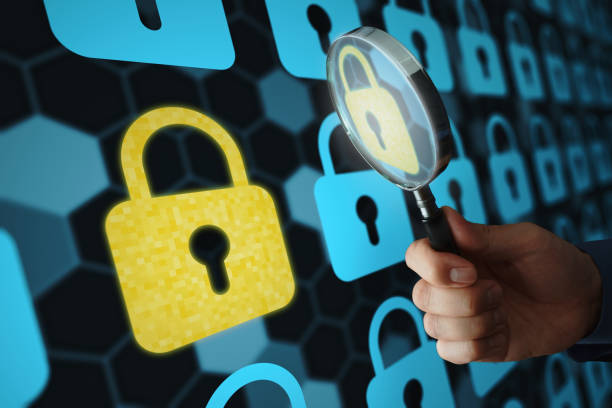 istock Concept image of information security technology in business. Secure computer and internet networks. 2169204758