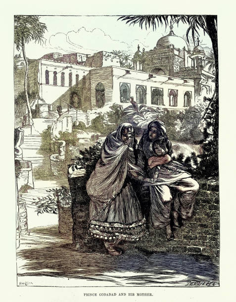 istock Prince Codadad and his mother, One Thousand and One Nights, Arabian Nights, Middle Eastern folktales, by The Brothers Dalziel. 2169205360