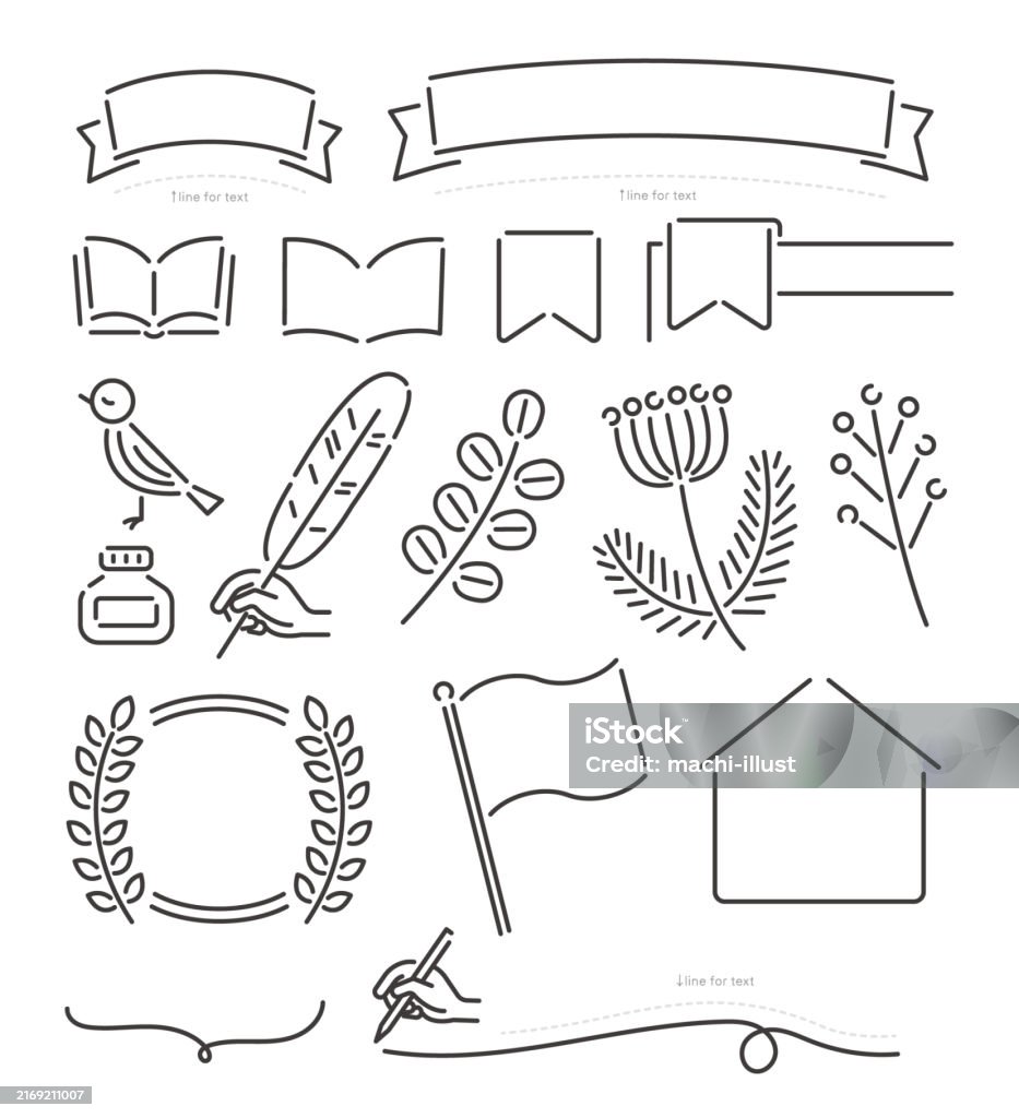 Simpal Natural Design Simple Natural Design Set Stock Illustration - Download Image Now ...