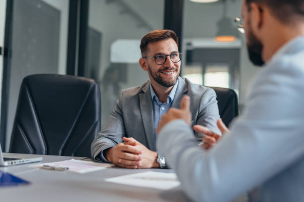 istock Business planning, office trainee, cooperate work with colleague, Office worker discussing work plan of marketing 2169215451