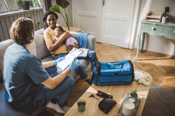istock Pediatrician at home visit 2169219201