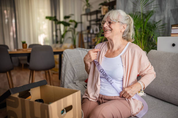 istock Old Lady Reliving Her Youthful Adventures in Her Mind 2169220137