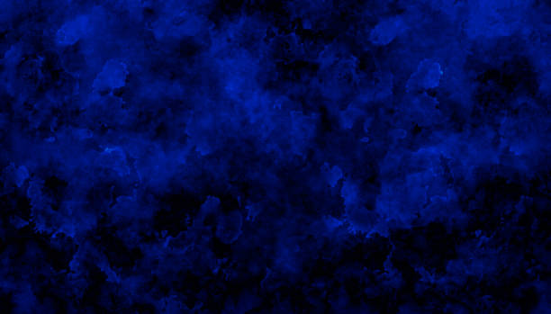 istock Chaotic Watercolor Background in Vivid Navy Blue 2169225826