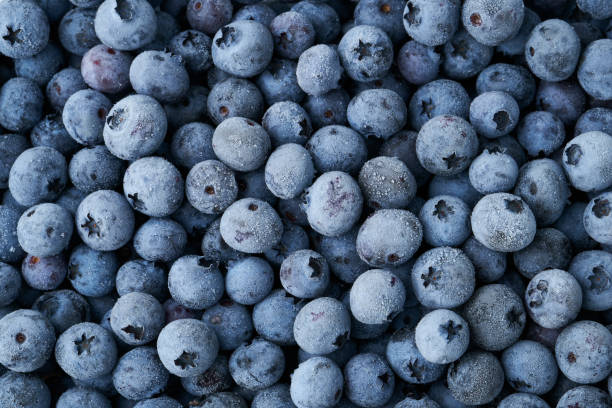 istock Frozen blueberries background closeup 2169227507