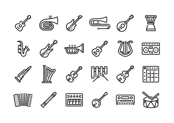 6,100+ Jazz Music Line Art Stock Illustrations, Royalty-Free