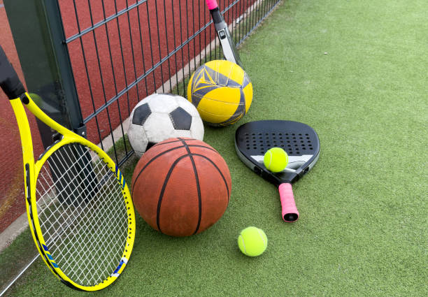 istock various balls on the court 2169243954