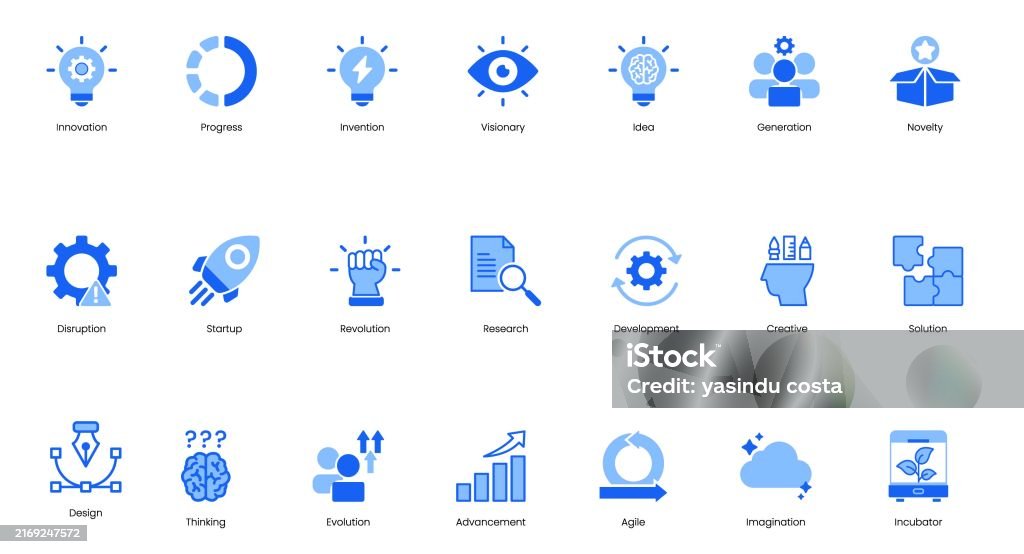 Dictionary Innovation Icon Innovation Progress Visionary Idea Generation Novelty Disruption ...