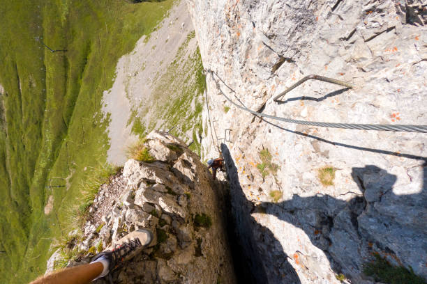 istock Vertigo-Inducing View from Via Ferrata on Mountain Cliff 2169270919