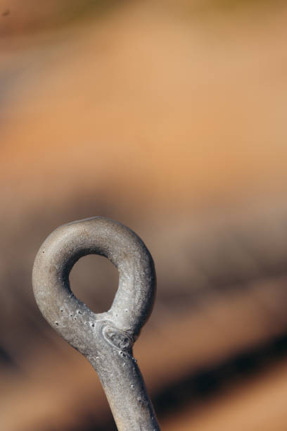 A hook for securing boats found in a marina during summer in Norway