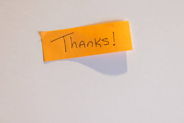 Orange sticky note with the word \