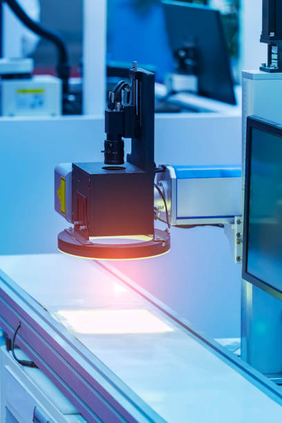 istock smart robot in manufacturing industry for industry 4.0 and technology concept. Robotic vision sensor camera system. 2169282719