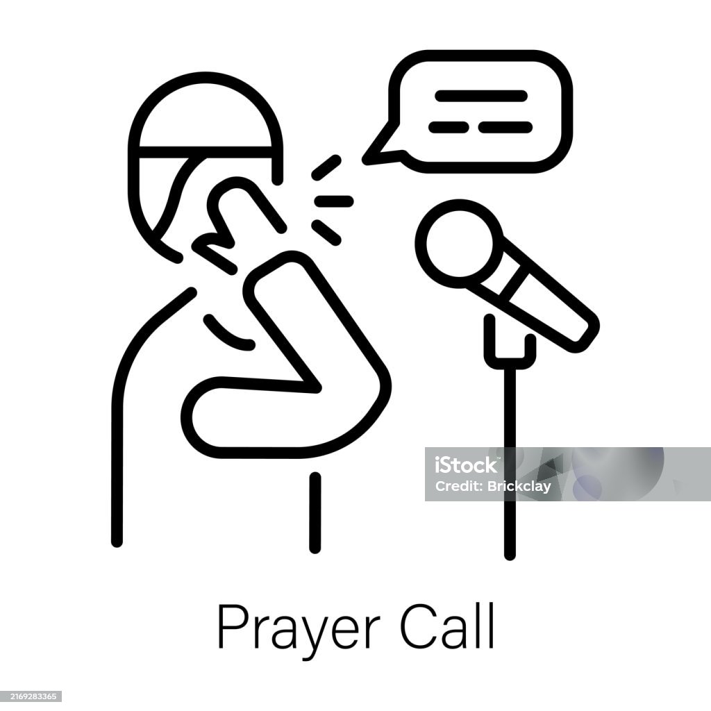 Prayer Call Stock Illustration - Download Image Now - Icon Symbol ...