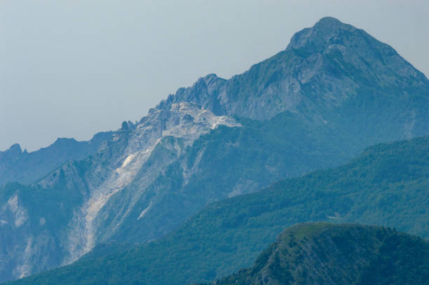 Carrara marble quarries, destruction of Apuan Alps landscape and ecosystem